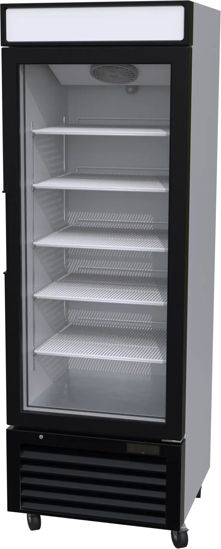 Small 400L glass-door ice display freezer